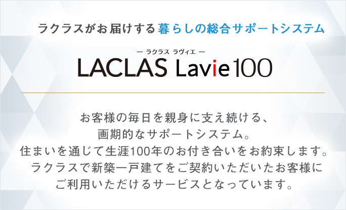ラクラスがお届けする暮らしの総合サポートシステム　LACLAS Lavie 100（ラクラスラヴィエ）